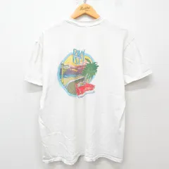XL/古着 半袖 ビンテージ Tシャツ メンズ 90s PALM STREET コットン クルーネック 白 ホワイト 25may15 中古
