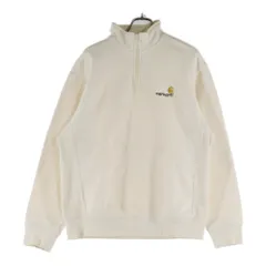 Carhartt WIP (カーハート ダブリューアイピー) ハーフジップ アメリカン スクリプト スウェットシャツ アイボリー 1027014-23F