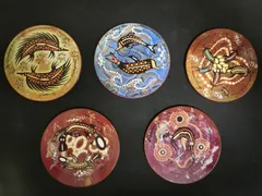 ■ 未使用 アボリジニアート コースター 5枚 セット