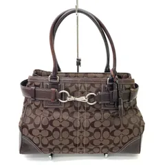 コーチ　ハンドバッグ　肩掛け可　シグネチャー　トートバッグ　タッセル　10246 COACH - コーチ ハンドバッグ 肩掛け可 シグネチャー トート