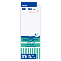 オキナ　開発ホワイト　長40号　 A4サイズ（A4横４つ折）22枚　KWN40