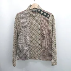 ◇ ⊇ ZARA WOMAN 千鳥格子 チェック 長袖 カットソー サイズEUR XS USA XS MEX 24 ベージュ ブラウン マルチ レディース E  【1505290026048】