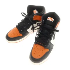 【中古】【未使用】ナイキ NIKE AIR JORDAN 1 RETRO HIGH スニーカー オレンジxブラック【サイズ28】【メンズ】