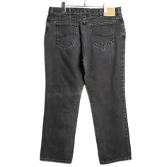 90's USA製 リー Lee 200 ブラック デニムパンツ (38x30) 黒 ストレート 90年代 アメリカ製 オールド 旧タグ ビッグサイズ　アメリカ古着 USED  ビンテージ ヴィンテージ