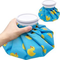 GOKEI アイスバッグ 氷のう 氷嚢 【S+Mセット】 アイシングバッグ 大口径 水漏れ防止 アイス バッグ スポーツ 手首用 肘用 膝用 関節 夏の暑さ対策グッズ アヒル・ブルー