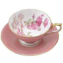 新作入荷安い②AYNSLEY エインズレイ カップ＆ソーサー ピンク フルーツ 1客 茶器 ボーンチャイナ イギリス製 アンティーク エインズレイ