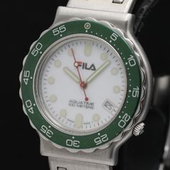 メンズ 良品 FILA 腕時計 クォーツ コンビ メンズ デイト 稼動品 新品電池