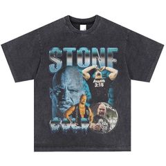 Stone Cold Steve Austin ストーン コールド スティーブ オースチン WWE ヴィンテージ加工 コットン 半袖 Tシャツ 男女兼用 S～3XL