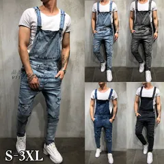 デニムオーバーオール メンズ 無地 デニム ロングパンツ オールインワン サロペット 父の日 夏物 男性 カジュアル ボお洒落 おしゃれ 大きいサイズ 春秋  vii2z534429