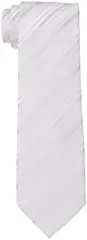 【人気商品】洗える ホワイト 入学式 冠婚葬祭 無地 新郎 白 メンズ ストライプ ギフト ネクタイ プレゼント 結婚式 フォーマル パーティ [ドレスコード101]