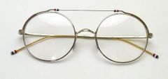 【ステンレスワイヤーを組み込んだラウンドシェイプのメタルフレーム】THOM BROWNE　TBX910-49-02 // SLV-GLD （※新品番・UEO910A-045-49）