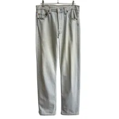イギリス製 Levi's リーバイス 501 ボタンフライ デニムパンツ コットンパンツ ライトブルー 青 30×30 No.H743