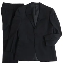 極美品●BURBERRY BLACK LABEL バーバリーブラックレーベル Super100's 生地使用 シングルスーツ/セットアップ ブラック 36 日本製 正規品