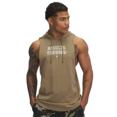 【送料無料】 アンダーアーマー メンズ Tシャツ トップス Men's Under Armour Project Rock Wire Sleeveless Hoodie Bayou