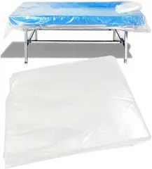 S.fields.inc 防水シーツ 使い捨て ビニール 90枚入り エステ サロン マッサージベッドカバー 90x200cm( 透明,  90x200cm)