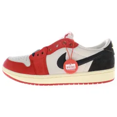 NIKE (ナイキ) ×Trophy Room AIR JORDAN 1 LOW OG トロフィールーム エアジョーダン1 ローカットスニーカー レッド/ブラック US8.5/26.5cm FN0432-100