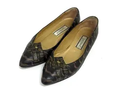 GIANNI VERSACE ジャンニ ヴェルサーチ レザー パンプス サイズ 34 1/2 (約21.5cm) 靴 シューズ ブラウン系×ブラック系 DK5317のサムネイル