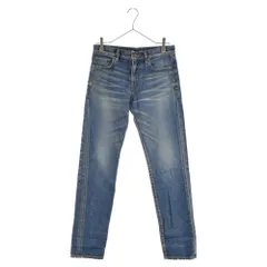 SAINT LAURENT PARIS (サンローランパリ) DISTRESSED JEANS ディストレスデニムパンツ ジーンズ インディゴ 614451 Y20PA レディースのサムネイル