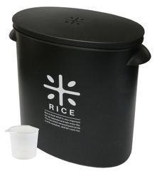 米びつ 日本製 5kg ブラック 計量カップ付 お米 パール金属 袋のまま スト