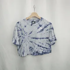 ◇ ⊂ Φ NIKE ナイキ クロップド丈 半袖 カットソー サイズS ブルー系 レディース E  【1502180007835】