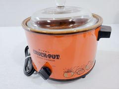 MINI-CROCK スロークッカー 昭和レトロ オレンジ 煮込み鍋 - メルカリ