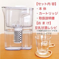 和蓮ポット型浄水器[豆乳甘酒レシピ付き]ガイアの水135 - おいしい水と