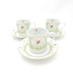 キングラム[42]アビランド ポンパドール デミタスカップ＆ソーサー 送料無料 染錦間取菊地紋）デミタスカップ＆ソーサー|有田焼の老舗-香蘭社オンライン