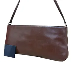 銀座ヨシノヤ レザー GINZA yoshinoya レザー ワンショルダーバッグ 肩掛け セミショルダーバッグ ポーチ ポシェット 鏡付き 茶色 ブラウン