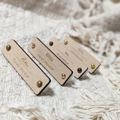 【木製ファーストアートタグ】金具付き＊名入れオーダー/1歳誕生日/ネームプレート/おしゃれ/シンプル/ナチュラル/手足型アート/フォトフレーム