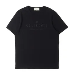 美品 GUCCI グッチ Tシャツ サイズ:XL トーナル ロゴ クルーネック 半袖Tシャツ Tonal Brand Logo Tee ブラック 黒 イタリア製 トップス カットソー【メンズ】のサムネイル