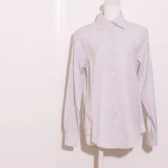 ★美品★ Brooks Brothers ブルックスブラザーズ トップス　シャツ　長袖　ストライプ柄　ノンアイロン　スタンダード　綿混  ベージュ　ホワイト 送料無料 古着 レディース