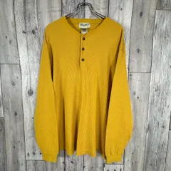 Eddie Bauer エディーバウアー ヘンリーネック ワッフル生地 サーマル ロンT 長袖 Tシャツ メンズ  M サイズ