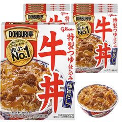 DONBURI亭 牛丼 160g×10個 江崎グリコ (常温保存/非常食/備蓄/ローリングストック/どんぶりのもと/レトルト)