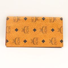 MCM エムシーエム ヴィセトス柄 長財布 二つ折り がま口 PVC レザー