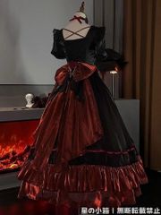 新品未使用 lolita  豪華姫系ワンピース 豪華フルセット 撮影会 舞台演出 推し活 ハロウィン 仮装 可愛 レトロ風 オリジナル jsk ロリータ ワンピース  美しい刺繍 LO-134