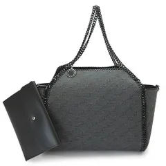 ステラマッカートニー トートバッグ レディース 581244 W8565 1000 ショルダーバッグ ファラベラ モノグラム ロゴ デニム キャンバス ブラック STELLA McCARTNEY (ec)