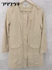 ◇ ◎ NATURAL BEAUTY BASIC 中綿 ライナー付 ジップアップ ノーカラー コート サイズM ベージュ レディース 【中古】 【1002801299798】