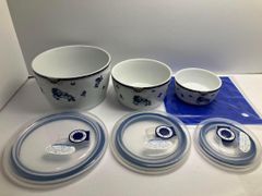 ヒューゴ ヴァレンチィノ レンジボウル３点セット　シリコンマット付