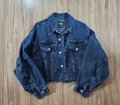 ZARA(ザラ) オーバーサイズ デニム クロップド ジャケット