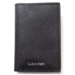 【新品 未使用】Calvin Klein カルバンクライン アウトレット リファインド サフィアーノ レザー コンパクト カードケース 4D1015G 001