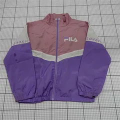 ◇ Θ FILA フィラ ロゴ 長袖 ジャンパー サイズ160 ピンク系 パープル系 キッズ 子供服 E  【1509180005762】のサムネイル