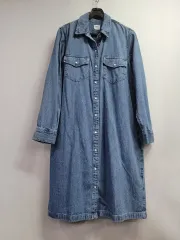 M)リーバイス デニム ロング シャツ ワンピース