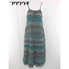 ◇ JAYRO ジャイロ 花柄 ノースリーブ 膝下丈 ワンピース サイズM グリーン マルチ レディース  【1109290011600】