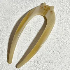 KZ045-a 簪 かんざし 猫 ネコ ベージュ 結婚式 和装 髪飾り 着物