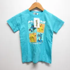 ポケモン POKEMON ポケットモンスター 半袖 Tシャツ 子供服 120 ターコイズ ピカチュウ ルカリオ タグ付き