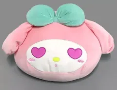【中古】クッション・抱き枕・本体 マイメロディ ハートもちもちフェイスクッション 「サンリオキャラクターズ」
