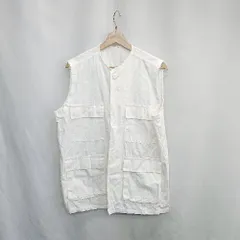 ◇ ⊂ mystic ミスティック 綿 ウエスト紐 ノースリーブ ベスト サイズF ホワイト レディース E  【1502200011316】