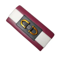 新品同様 FURLA フルラ コンチネンタルウォレット 長財布 ロングウォレット レザー ホースビット 二つ折り 小銭入れあり マルチカラー