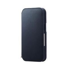 【人気商品】エレコム iPhone 14 / 13 ケース カバー 手帳型 耐衝撃 カードポケット付き マグネット開閉 ストラップホール付き ネイビー PM-A22APLFY2NV