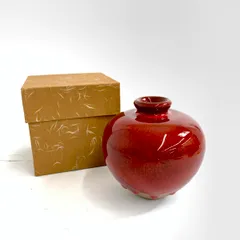 森山焼　赤焼　四代目　鈴木静邨作　紅彩鶴首花瓶　共箱　V　4186 2025年最新】鈴木 静邨の人気アイテム - メルカリ